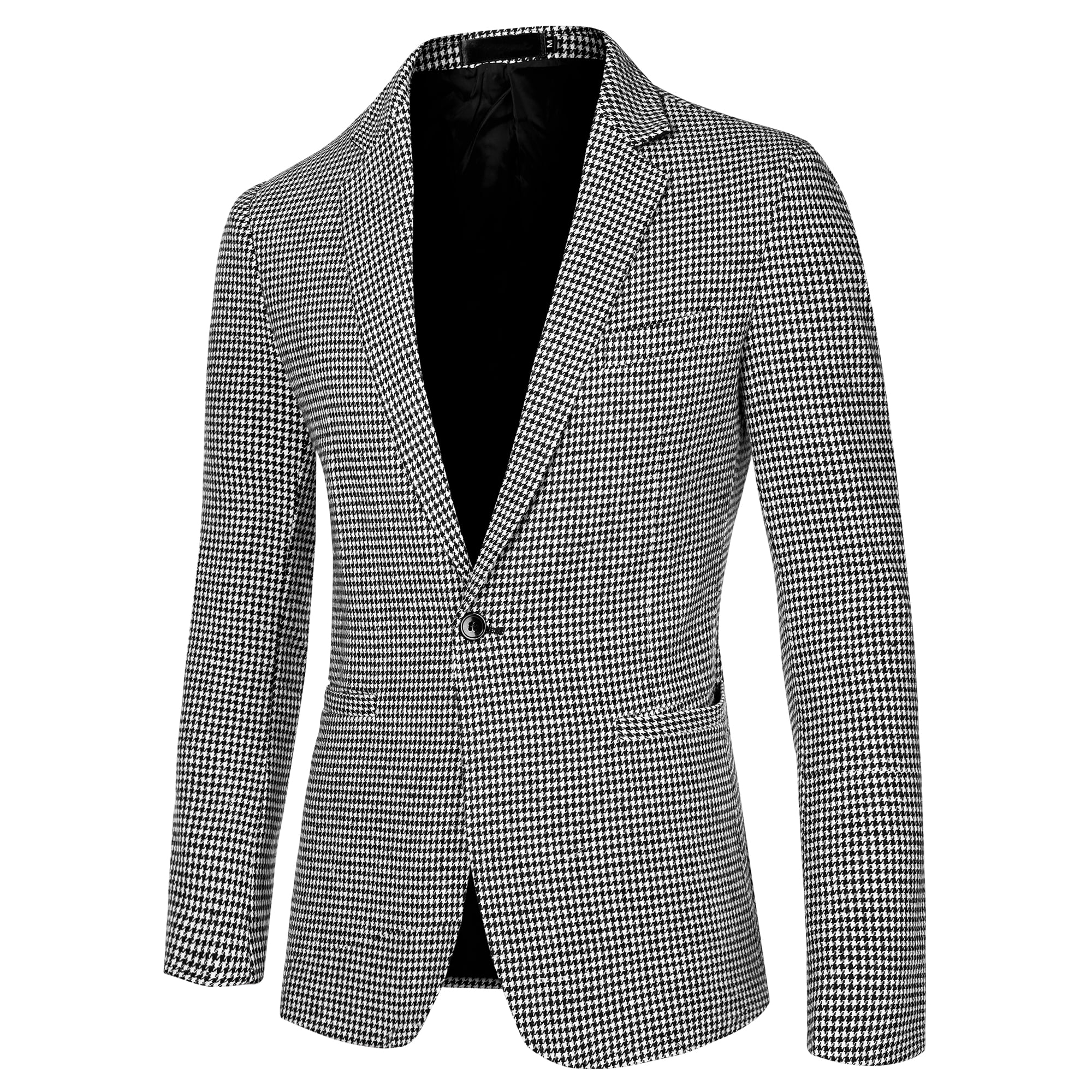 Black plaid sport coat hot sale