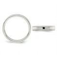 thumbnail image 2 of Ladies or Mens Sterling Silver 4mm Edge Design Wedding Band Ring, 2 of 3