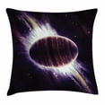 thumbnail image 1 of Galaxy Throw Pillow Cushion Cover, Trippy Planet in Cosmos Mystic Spiral in Celestial Vast Fantasy Backdrop Space Art Print, Decorative Square Accent Pillow Case, 16 X 16 Inches, Purple, by Ambesonne, 1 of 2