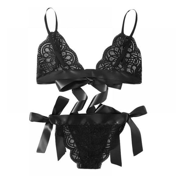Women‘s 2 Piece Sexy Lace Strap Bralette Bra and Panty Lingerie Set Valentine‘s Day Sexy Set Exotic Set S-XL