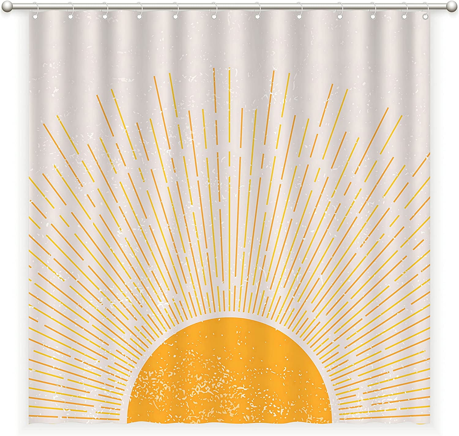 Boho Sun Shower Curtain Vintage Sunrise Sunset Shower Curtain Sets