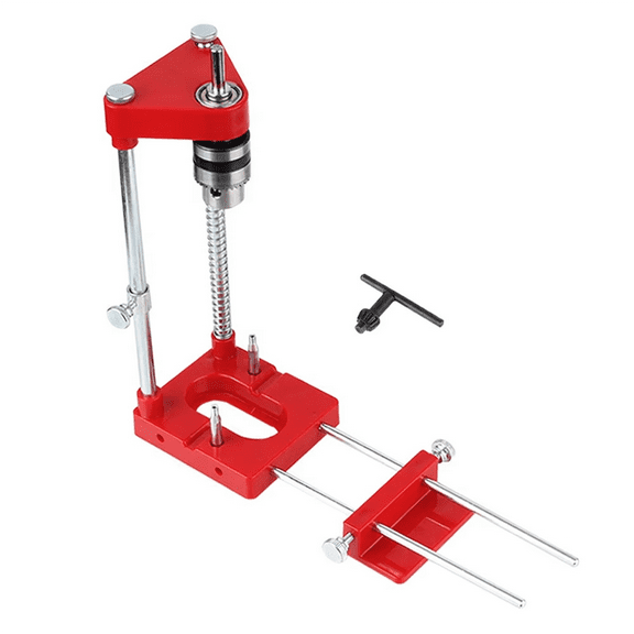 Woodworking Drill Locator Drilling Jig Punch Locator Holder Drill Guide Fixture with Scale Precise Positioner