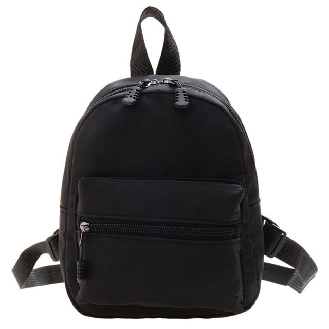 Mini Mochila negra de nailon para mujer, bolso escolar pequeño, Mochila blanca para niñas adolescentes, Mochila informal Fivean unisex