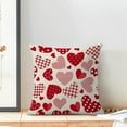 thumbnail image 3 of Valentines Pillow Covers 20x20 Inch Set of 2 Red Love Heart Valentine''s Day Decor Throw Pillows Spring Holiday Outdoor Cushion Cases for Couch Bed Decorations, 3 of 7