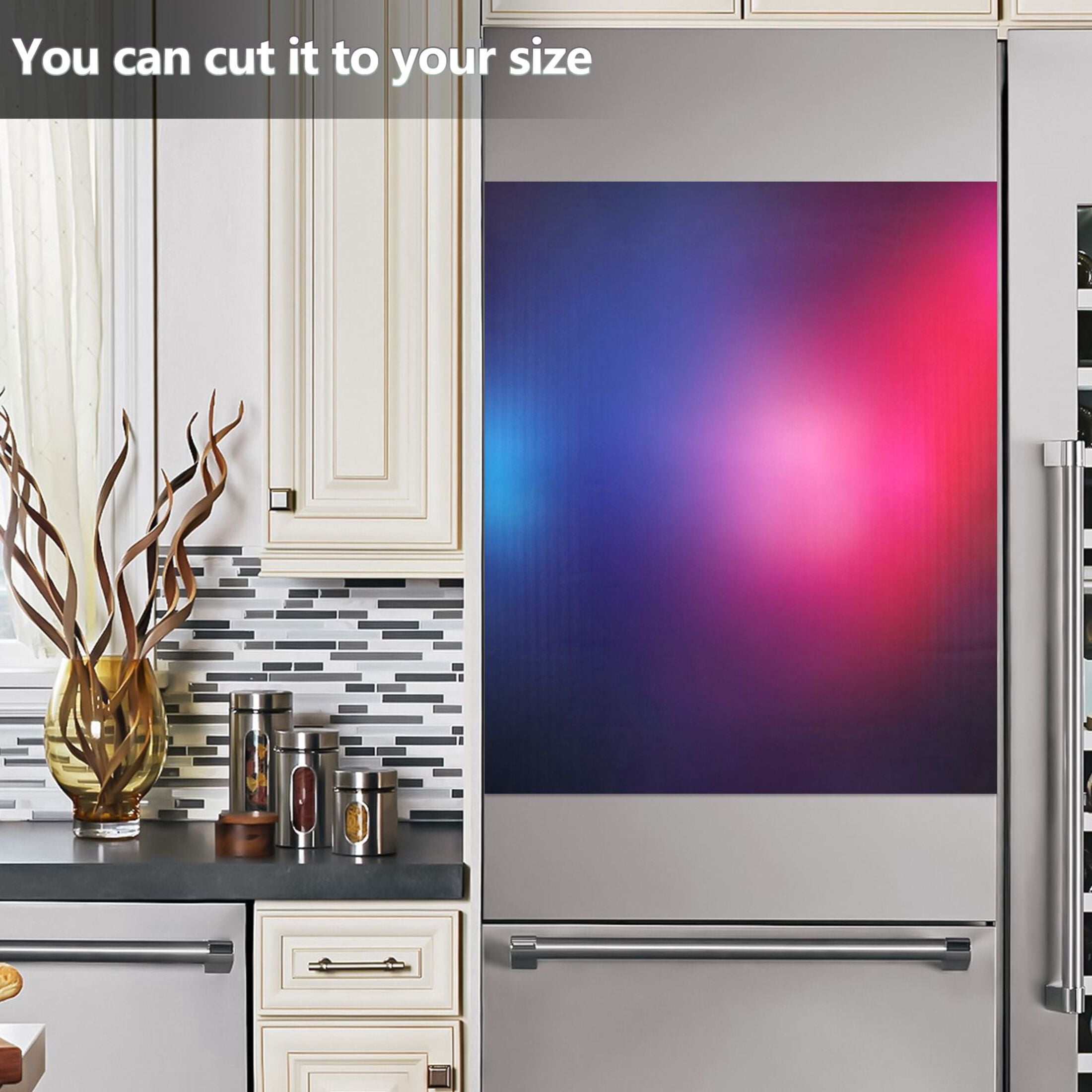 Dishwasher Magnetic Sticker 23x26 Inch Refrigerator Magnetic Sticker Washing Machine Magnetic Sticker Kitchen Panel Magnetic Sticker Home Decor Red Blue Light