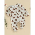 thumbnail image 3 of Liacowi Baby Boys Girls Fall Jumpsuit Ghost Flower Stripes Rainbow Print Long Sleeve Romper 3 6 9 12 18 Months Newborn Spring Autumn Onesie Clothes, 3 of 8