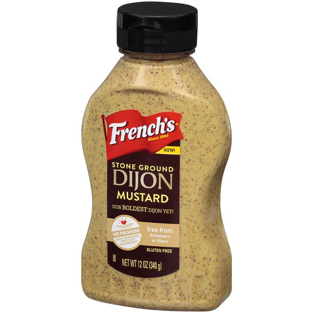 Frenchs Stone Ground Dijon Mustard, 12 oz, Pack of 8