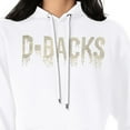 thumbnail image 3 of Women's G-III 4Her by Carl Banks  White Arizona Diamondbacks Metallic Drop Fleece Hoodie, 3 of 3