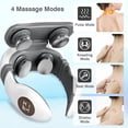 thumbnail image 2 of Portable Electric Neck Massager Cervical Massager for Neck Relaxation Pain Relief Heating Therapy 4 Massage Modes 9 Levels Intensity 10min Timing Built-in Rechargeable Battery with LCD Screen Remote, 2 of 9