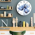 thumbnail image 7 of Wall Clock 14 Inch Modern Abstract Tulip Flower Round Silent Decorative Wall Clocks Battery Operated for Living Room Bedroom Kitchen Classroom Decor, Light Blue,Large, 7 of 7