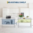 thumbnail image 4 of Bingirl Table de Préparation en Acier Inoxydable Robuste, 24 Pouces X 60 Pouces L X 36 Pouces H, Certifiée NSF, Tablette Ajustable, 4 of 9