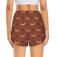 thumbnail image 4 of Uemuo Dachshund Dog Puppy Pattern Women's Athletic Shorts High Waisted Running Shorts with Liner Pockets Gym Elastic Workout Shorts-, 4 of 9