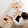 thumbnail image 3 of Long Mouse Pads for Desk,Orange Christmas Gingerbread Man Pattern Desk Mats on Top Of Desks, Desk Mouse Pad Extra Large with 3mm Non-Slip Base and Stitched Edge for Gaming,Office,Work,Home 31.5x11.8in, 3 of 5