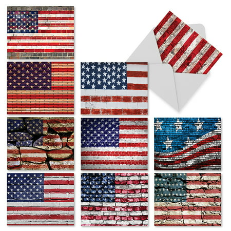 M2013 FLAG DAY: 10 Assorted Blank Note Cards with Envelopes, The Best Card