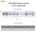 thumbnail image 3 of Lámpara de cultivo Vegelumax MH 400W 6000K 36000 lúmenes E39, 3 of 8