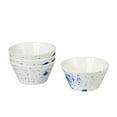 thumbnail image 5 of Servappetit Set of 4, Ceramic Bowls, 23 oz, White with a Splash of Blue, Great for Pasta, Cereal, Rice, Ice Cream or any of your favorites, 5 of 5