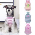 thumbnail image 2 of Cute Dog Camisole - Lace Edge Tank Top - Striped T-shirt Puppy Vest Shirt - Pet Clothes, 2 of 8