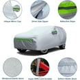 thumbnail image 3 of 6-Layers Premium Truck Car Cover Waterproof All Weather Weatherproof UV Sun Protection Snow Dust Storm Resistant Outdoor Exterior Custom Form-Fit Full Padded Car Cover with Straps 198"-220" K13, 3 of 8