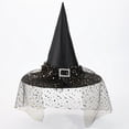thumbnail image 2 of Glisme Halloween Party Supplies Hallomas Kids Witch Hats With Mesh Lace Decorative Props Headdress Theme Decoration Party Holiday Hats Gd1, 2 of 3