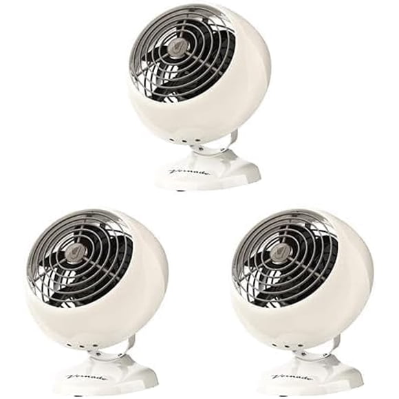 Ventilador eléctrico Vornado VFAN Mini Vintage White Small Pack 3