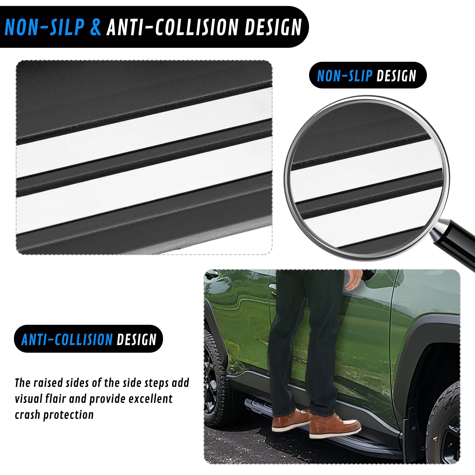Running Boards Fit for 2019 2020 2021 2022 2023 2024 2025 Toyota RAV4 Side Step Nerf Bar