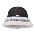 thumbnail image 7 of Winter Hats for Women Fleece Lined Beanie Knit Chunky Womens Snow Cap Women's Winter Plush Warm Ear Protection Matching Color Bucket Basin Hat Black, 7 of 7