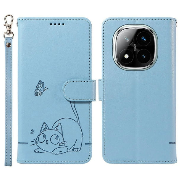 Wallet Case for Xiaomi Redmi Note 14 Pro 5G 14 Pro+ 5G Poco X7 5G Cat Pattern Imprint Leather Phone