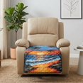 thumbnail image 4 of ZIATUBLES Tropical Palm Tree Sunset Beach Print Recliner Chair Cover, Anti-Slip Reclining Sofa Seat Cushion Slipcover, Washable Pet Friendly Furniture Protector Living Room Decor, 4 of 8