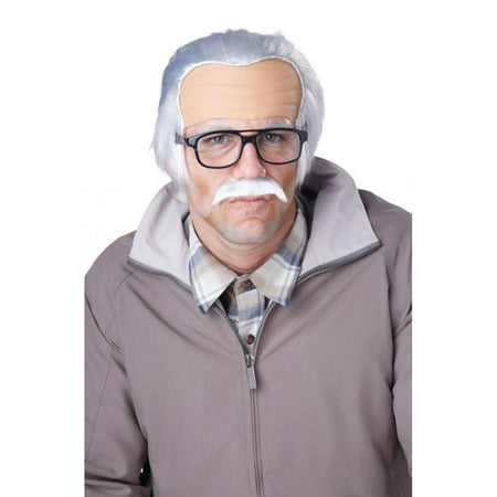 Rude Grandpa Wig And Mustache Bad Johnny Knoxville Jackass Movie Bald