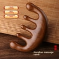 thumbnail image 2 of Peine de masaje para el cabello de palisandro, peine de acupuntura con cabeza esférica de cinco dedos, esqueleto de dientes anchos, cabello de madera real para masaje de cuero cabelludo y spa de cabez, 2 of 4