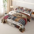 thumbnail image 3 of Erosebridal Vintage Farm Horseshoe Quilt King,Rustic Western Cowboy Retro Boho Exotic Style King Coverlet Set,3-Piece, 3 of 7
