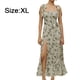 thumbnail image 2 of Vestido largo elegante con escote cuadrado y estampado floral para mujer, estilo vintage, informal, con tirantes y abertura, 2 of 6