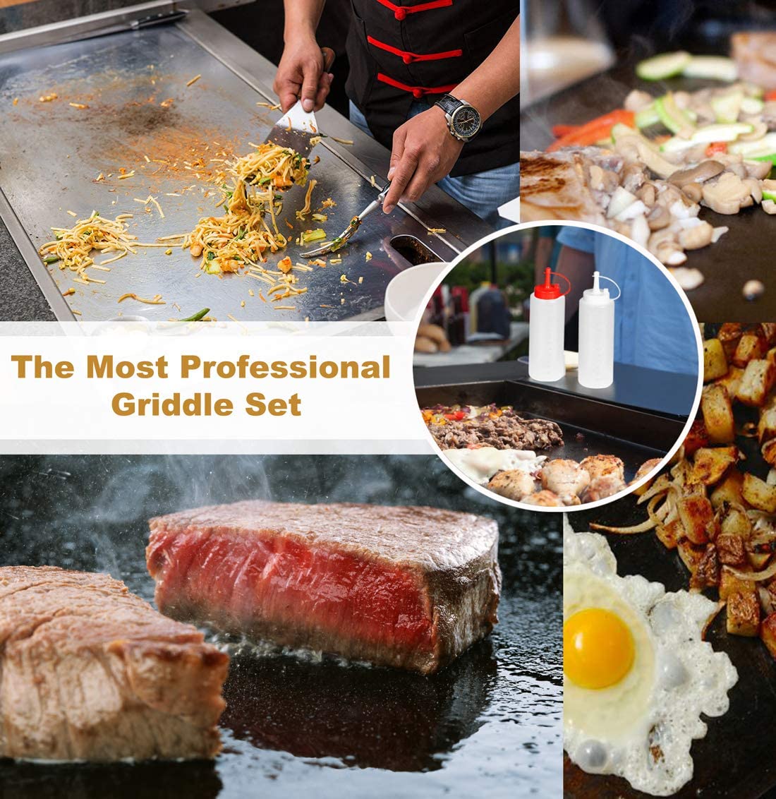 Romanticist 8-Piece Stainless Steel Griddle Tool Set photo 5