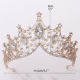 thumbnail image 3 of Guardurnaity Bridal Headdress Vintage Baroque Style Hairstyling Fashion Decor Accessory Rhinestone Dressing Headwear Women Wedding Props Accesorio para el cabello No.1, 3 of 6
