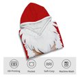 thumbnail image 4 of GHUALURU Men's Christmas Santa 3D Muscle Graphic Pullover Hoodie, Red White,Red1，L, 4 of 6