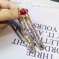thumbnail image 4 of POINTERTECK Long Geometric Drop Earrings Rhinestone Earring Women Party Jewelry Gift, 4 of 5