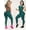 Dark Green, variant on Women Texture Bodysuit Sleevesless Sport one-Piece Backless Sexy Slimming Bodycon Rompers Jumpsuit