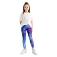 thumbnail image 5 of LRen Girls Leggings Size 7-8 High Waisted Galaxy Sky Print Casual Yoga Pants Tights Trousers for Kids Dance Comfortable Workout Running Yoga Pants, 5 of 6