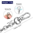 thumbnail image 2 of Uxcell 43"x0.24" Purse Chain Strap, 2Pack Purse Handle Shoulder Bag Replacement Strap(Silver), 2 of 5