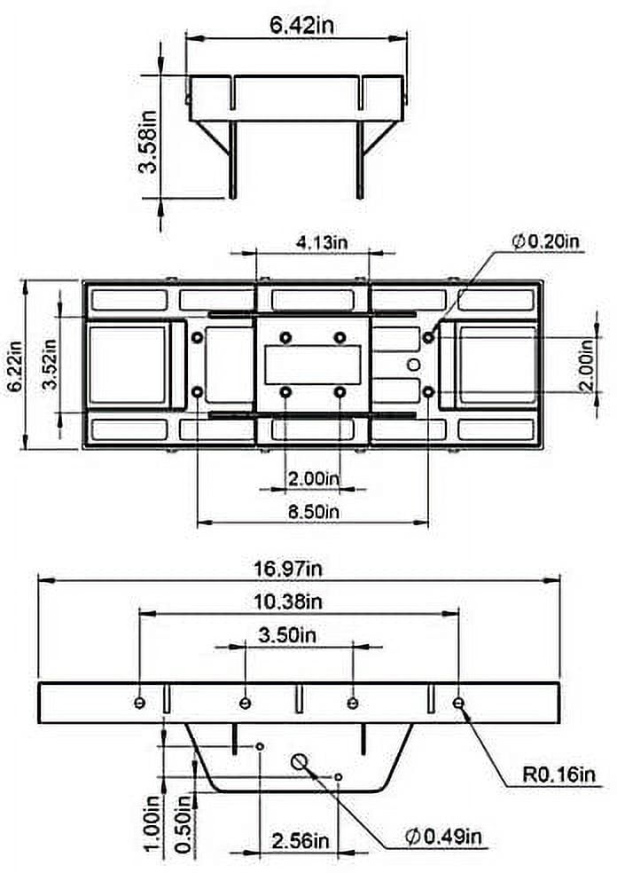 Gibraltar Mailboxes Patriot Plastic, Mailbox Mounting Board, Black, GMB225B