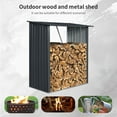 thumbnail image 3 of CarButler 5x3ft Metal Outdoor Firewood Rack Black, 3 of 7