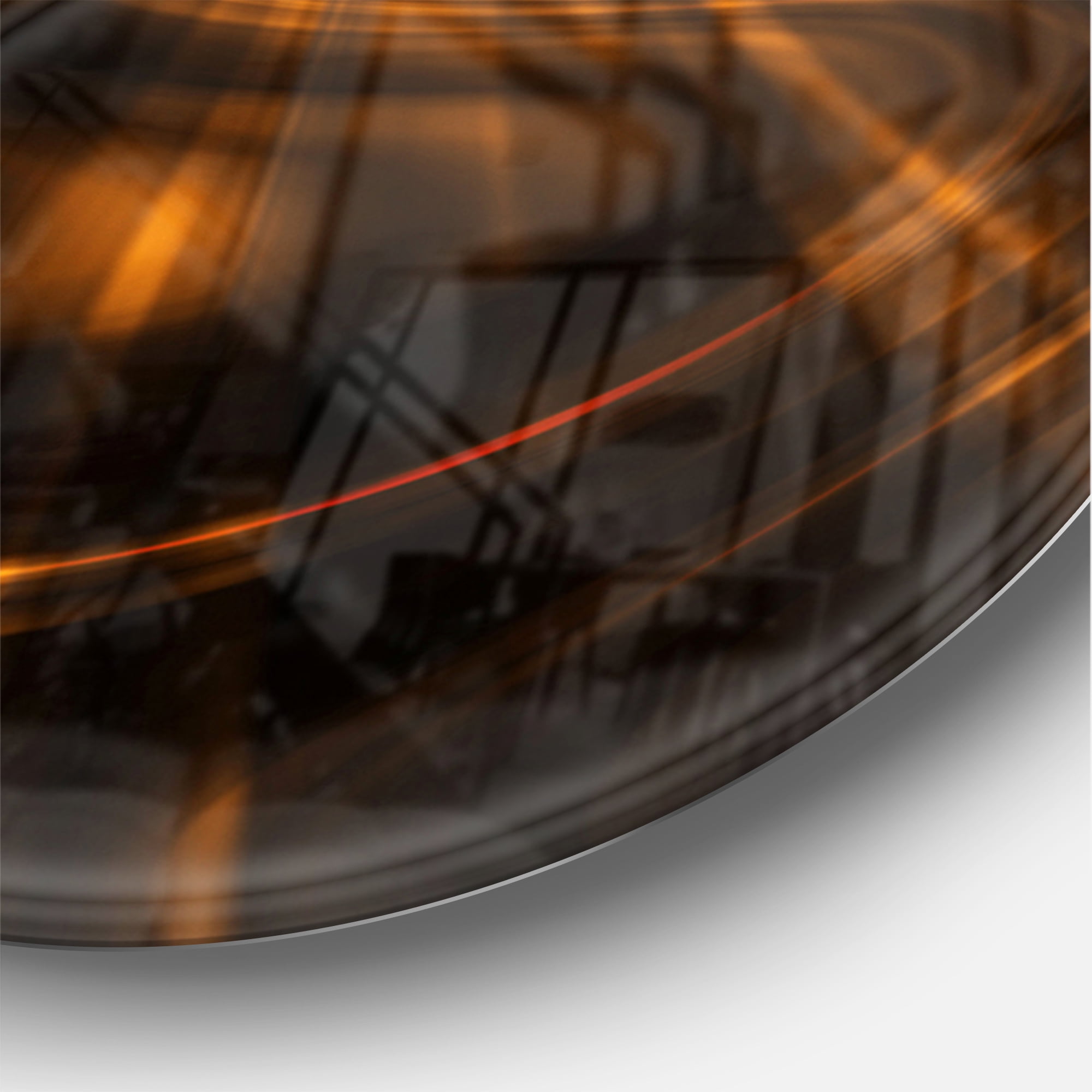 Designart 'Explosion of Fire in Black ' Modern wall clock