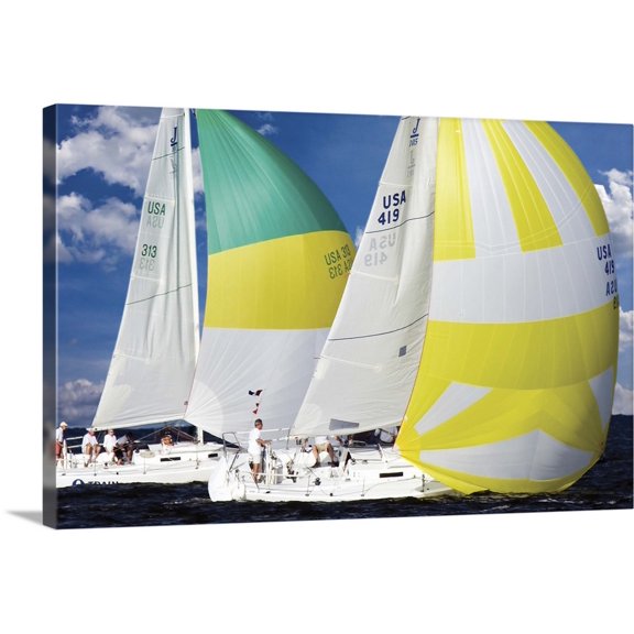 Great BIG Canvas | "Race at Annapolis 1" Canvas Wall Art - 48x32