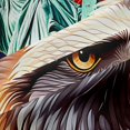 thumbnail image 5 of Manfei Bald Eagle Usa Flag Blackout Curtains Set of 2 (52x84 Each),Black Gold Curtain, 5 of 7