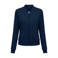 thumbnail image 5 of SSZMDLB Women Fall Winter Long Sleeve Zipper Ribbed Knitted Cardigan Sweater Casual Basic Tops Cute Cozy Fashion Pullover Dressy Work Outfits, Navy XL, 5 of 9