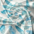 thumbnail image 5 of Ambesonne Watercolor Valance Pack of 2, Fallen Blue Leaves, 42"X12", Aqua White, 5 of 5