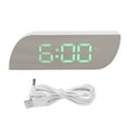 thumbnail image 1 of Reloj digital LED con conversión de 12/24 horas y brillo ajustable, despertador de cabecera GHY-0801, verde, 1 of 14