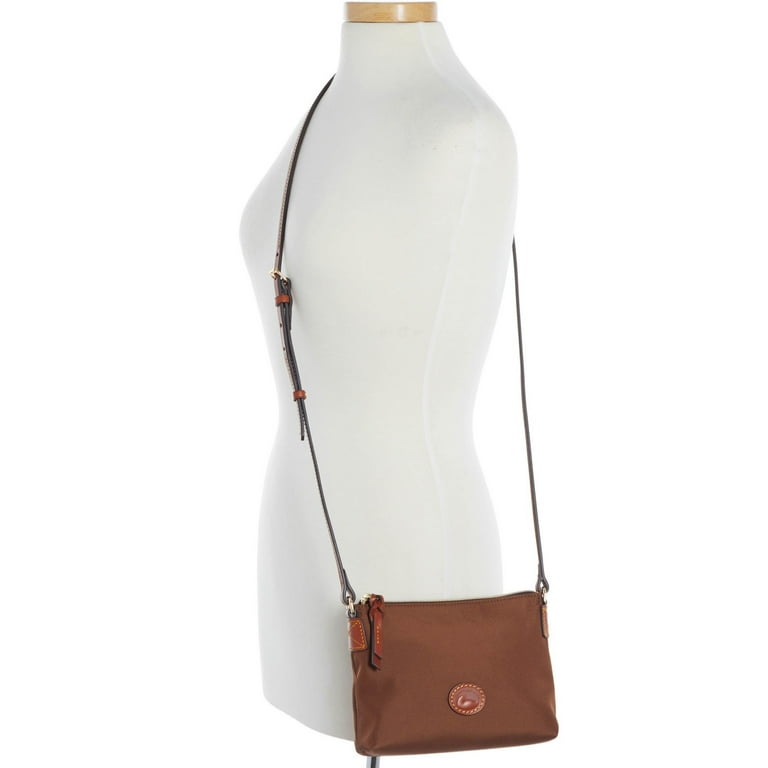 Dooney & Bourke Large Brown Lightweight Nylon Crossbody Bag