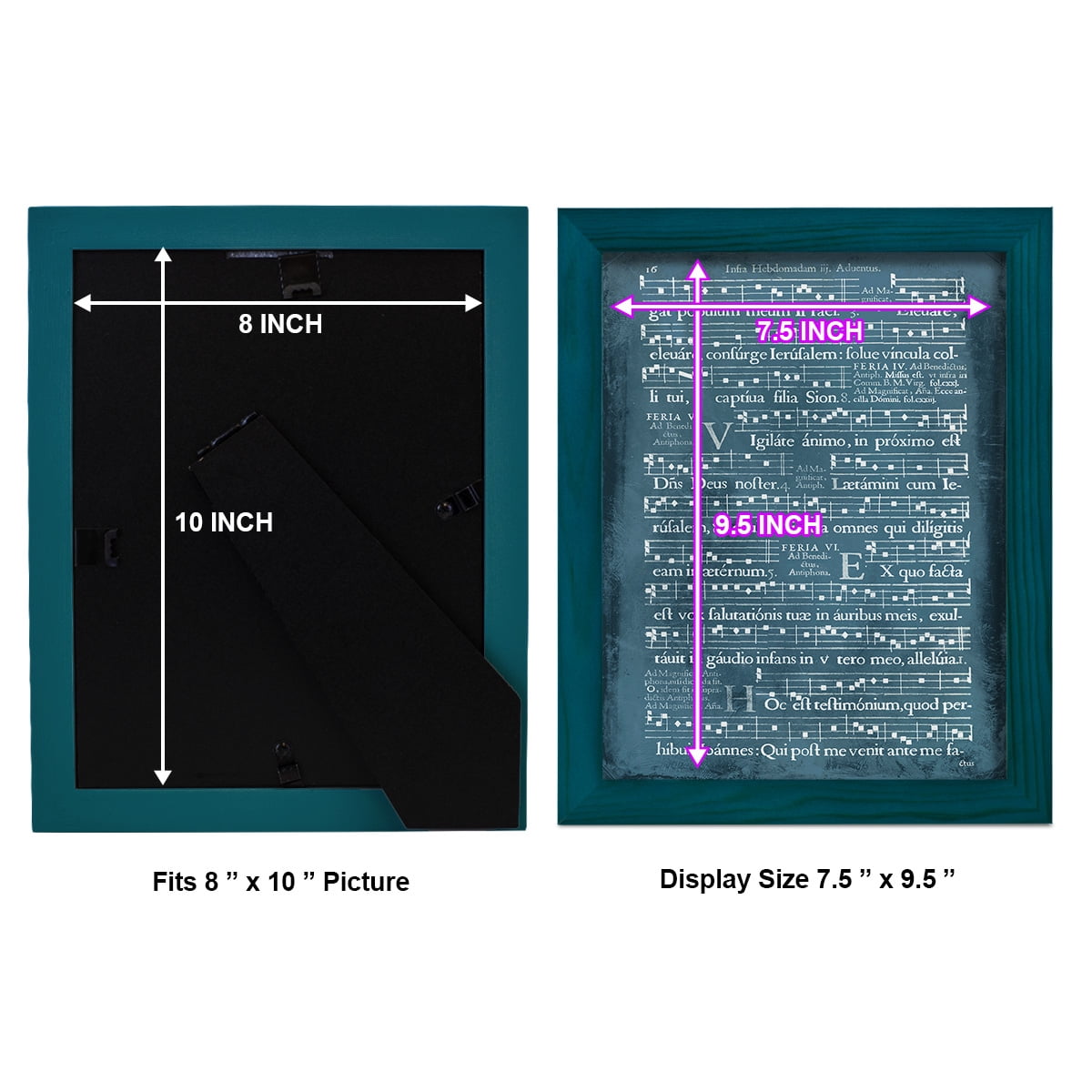 Graphic Songbook I -Framed Print w/glass-Ocean Blue