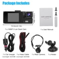 thumbnail image 3 of 3 Channel Dash Cam  FHD 1080P Front Inside Rear View Camera for Car with IR Night Vision  64GB Supported, 3 of 7